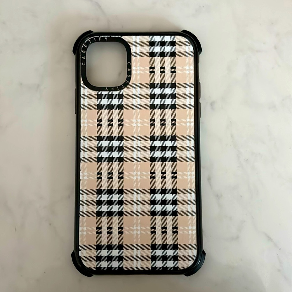 iPhone 11 Casetify Case - Unique Plaid Pattern